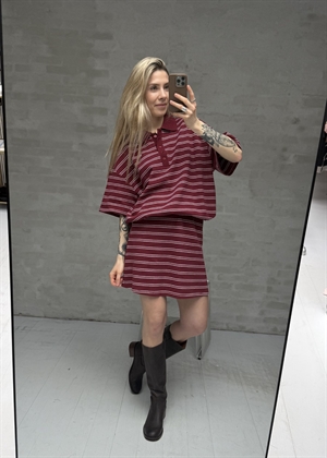 Pilova polo tee Cabernet Striped Gestuz 